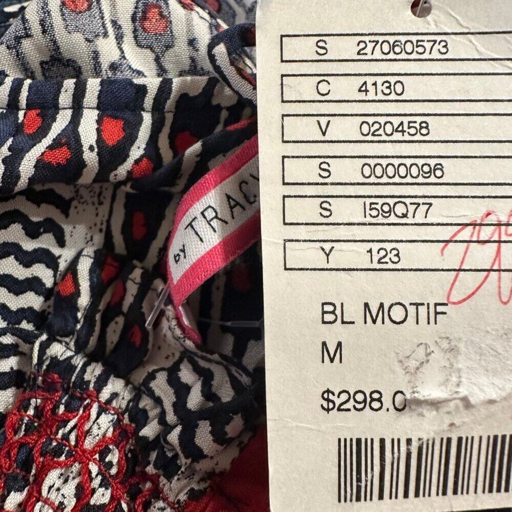 Tracy Reese Women Indigo Ruby Silk Smocked Halter Midi Dress Size M NWT - Picture 12 of 12